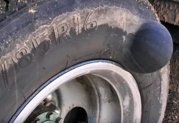 Как убрать грыжу на колесе машины?