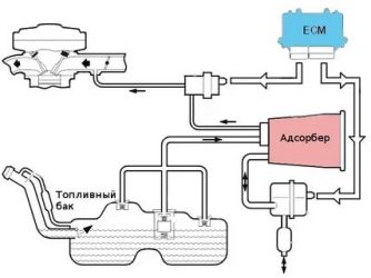 Как работает абсорбер топливных паров?