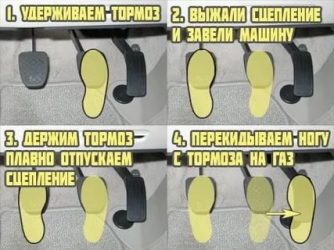 Как нужно трогаться на механике?