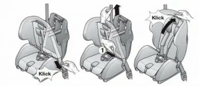 Как прикрепить детское сиденье в машине?