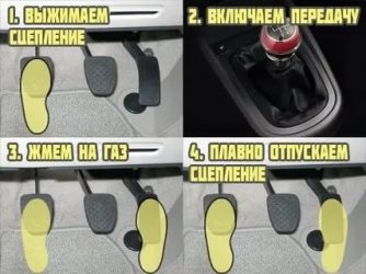 Как нужно трогаться на механике?